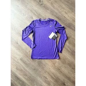 nike women shirt long sleeve shirt dri fit regular small purple